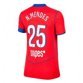 Paris Saint-Germain Nuno Mendes #25 Tredje skjorte til dame 2025-26 Kortermet